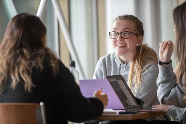 Westfield State students in discussion