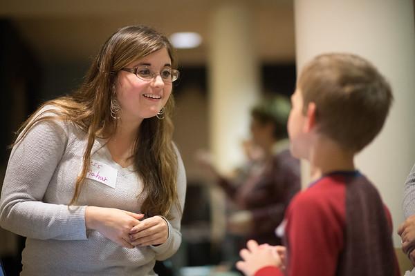 Westfield State student teacher with student