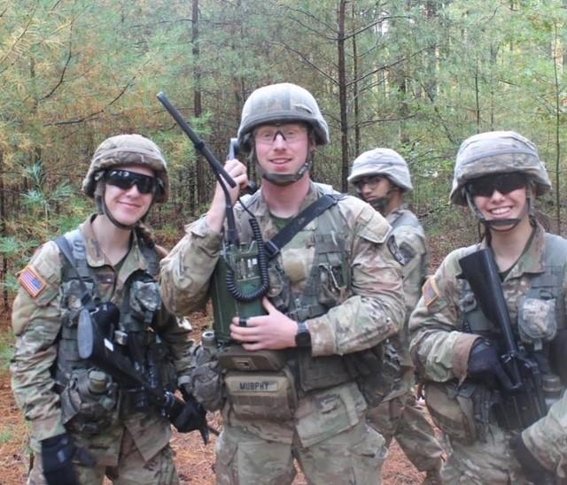 ROTC group photo featuring cadets in uniform.