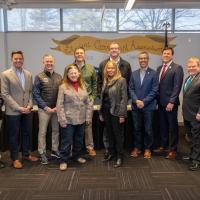 The Westfield State University Student Government Association hosts members of the Massachusets Legislature to make a presntation and give a tour to illustrate how badly state funds are needed to update aging infrastructure on campus.